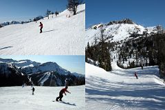 36 Skiing Down The Back Bowl From The Grizzly Gondola With Larch Ski Area On Lipalian Mountain Across The Valley At Lake Louise.jpg